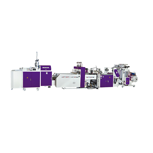 BJABP+PK2-Double-Lane Fully Automatic Servo-Control High Speed T-Shirt Bag Machine with Packaging Device