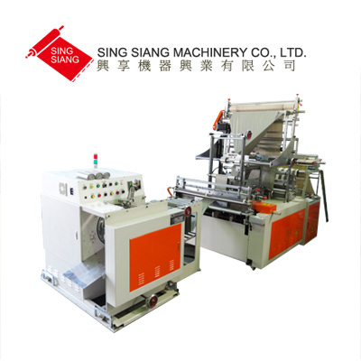 Servo Motor Driven Perforating Bag Making Machine with Automatic Rewinding Module - Double Fold